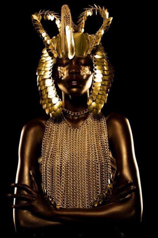 Golden Goddess.model: Mari Agory photographer: Lindsay Adler stylist: LSC make-up: Griselle ...