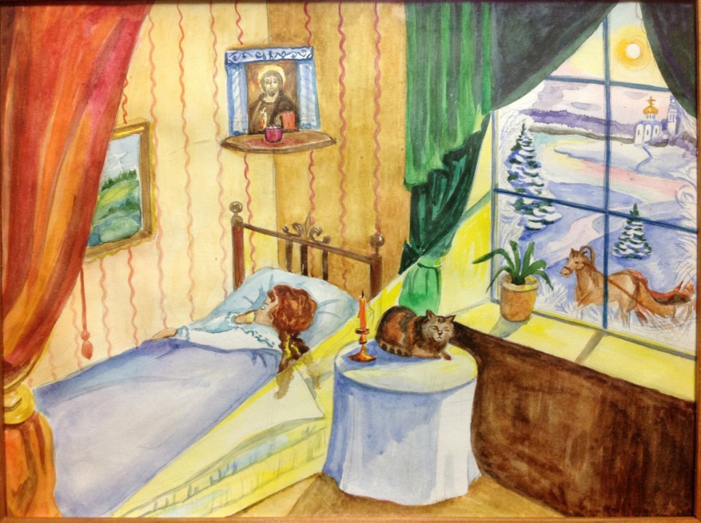 Маму в комнату рассказ. Рисунок на тему утро. Иллюстрация к стихотворению зимнее утро. Детский рисунок утро. Комната с окном рисунок.