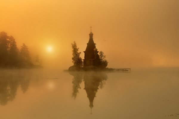 Храм апостола Андрея Первозванного на Вуоксе.Небольшая деревянная церковь Андрея Первозванного ... - 4