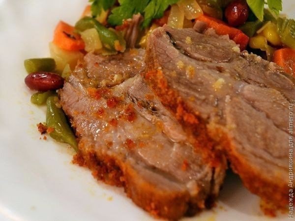 Запеченная в горчице свинина.Рецепт настолько простой и настолько вкусным получается мясо, что я ... - 6