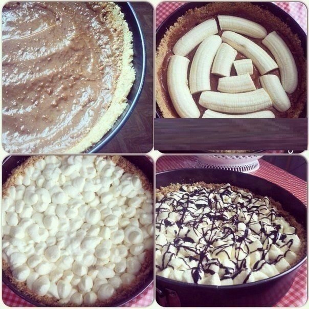 "Banoffee pie" - настоящее банановое блаженство. Готовится так просто, как бутерброд - ...