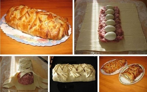 Мясной рулет в тесте по-домашнему. Это очень вкусно. Я готовлю всегда сразу 2 порции, так как для ...