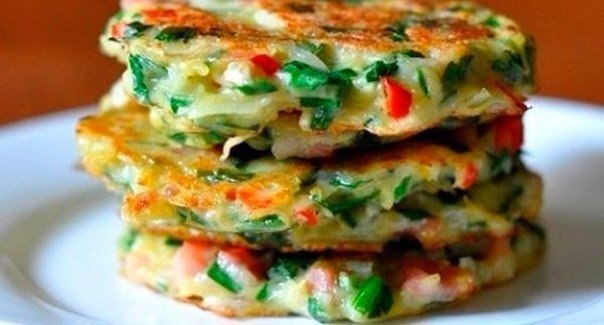 Драники с овощами.*Общая калорийность: 100 грамм = 138 ...