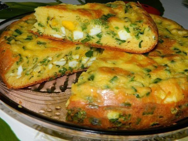 Пирог с яйцами и зеленым луком в мультиварке.Ингредиенты:Для теста:Яйцо — 4 шт.Соль — по вкусуМука — ... - 7