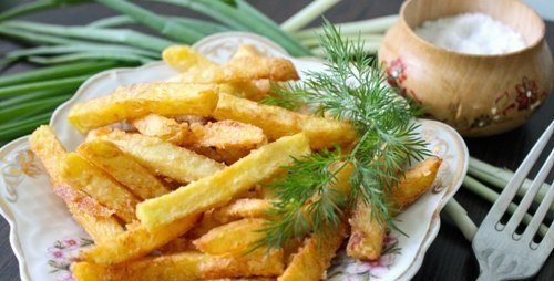 ДОМАШНИЙ КАРТОФЕЛЬ ФРИ.ИНГРЕДИЕНТЫ: 4 крупных картофелины; 3-4 щепотки соли; 150 г муки; 200 мл ... - 6