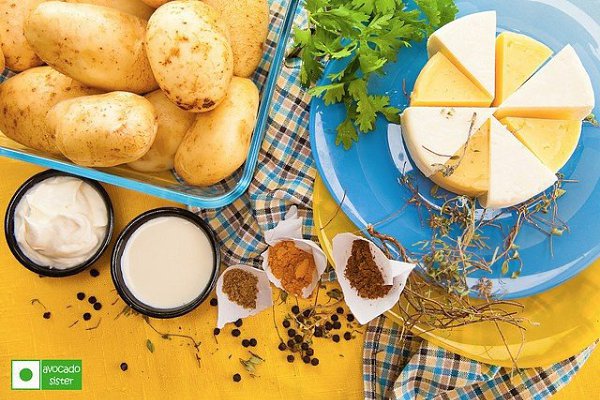 Картофель, запеченный с сыром и зеленью.Ингредиенты:8-10 шт. картошки среднего размера250 гр. ... - 2