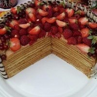 Медовик.Для медовых коржей:- мука пшеничная 500 гр (может быть чуть больше или меньше, зависит от ... - 3