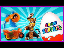 Surprise Show!!! Kinder Surprise - Sprinty, Natoons, Kung fu panda.