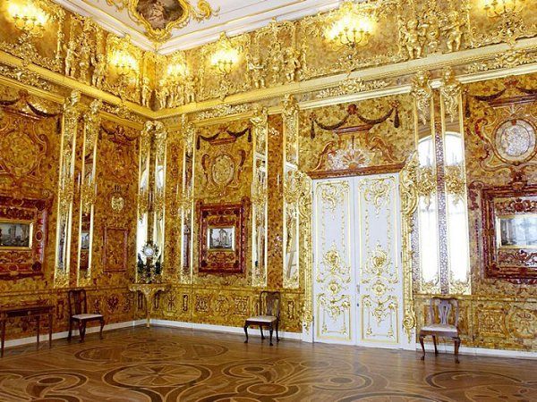 Янтарная комната в Пушкине, Санкт-Петербург, Россия.