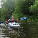 Kayaking.River Gauja, Latvia.