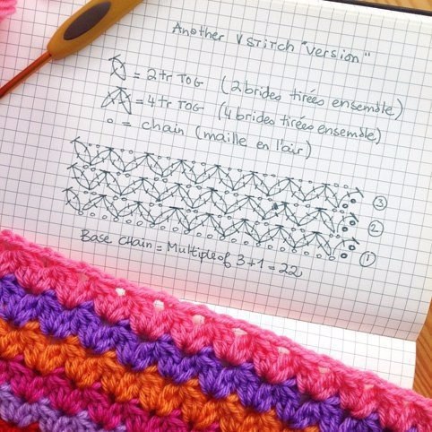 Узор для вязания пледа - 2