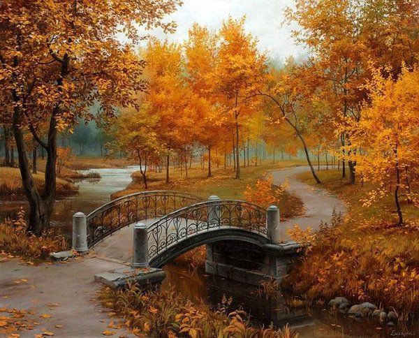 Осенний парк, в твою купель.Вхожу я в полусне.С врожденной дикостью своейЯ здесь наедине.Лишь только ...