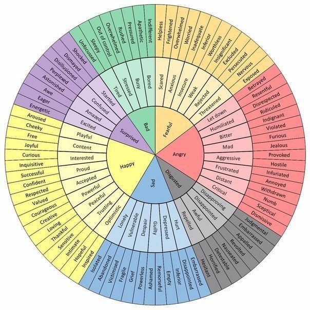 I Feel - Emotional Word Wheel - The Feel Wheel.A wheel of emotional words