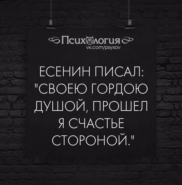 Счастье обошло стороной. Своею гордою душой. Своею гордою душой прошел я счастье. Прошел я счастье стороной. Есенин своею гордою душой.