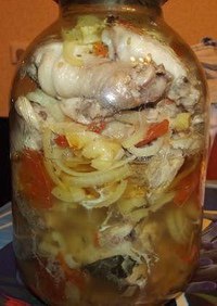 Курица в банке. Курица готовится в банке без воды и масла, в собственном соку. Ароматы по дому ... - 2
