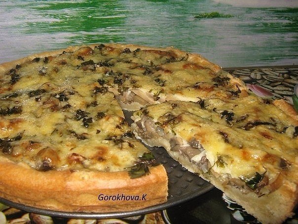 Мега грибной пирог Настоящая вкуснятина... Ингредиенты: Для теста: слив. масло 50 гр. яйцо 1 шт. ...