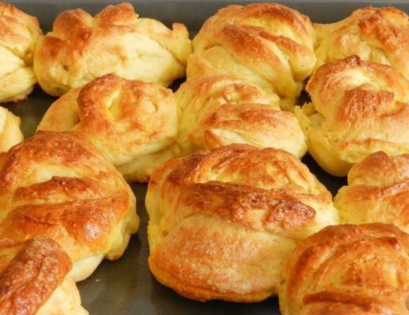 Сахарные плюшки.Пышные, ароматные, сладкие сахарные плюшки из сдобного дрожжевого теста. Продукты ... - 2
