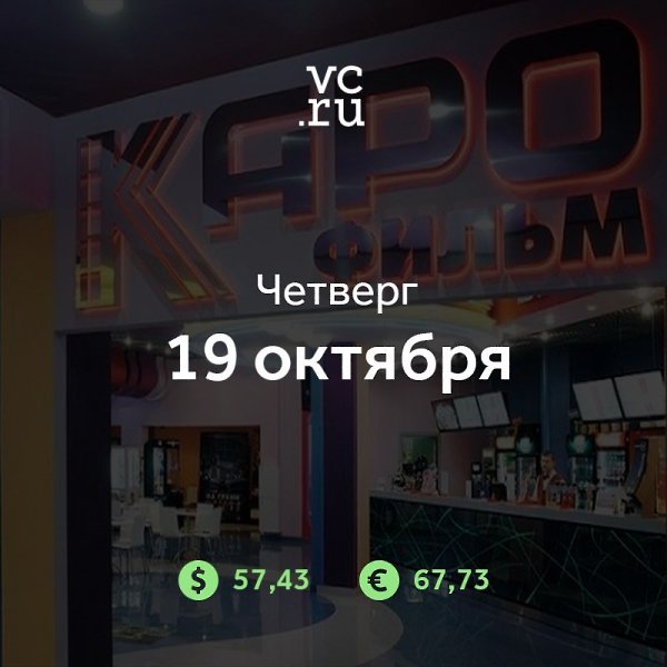Доброе утро. К новостям: Сеть кинотеатров «Каро» приостановила продажу билетов через «Рамблер/Кассу» ...