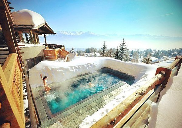 Отель LeCrans Hotel & Spa на горнолыжном курорте Кран-Монтана, Швейцария.