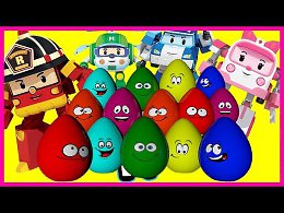 Kids Tv! Surprise eggs - Robocar Poli. New cartoon Kinder surprise!