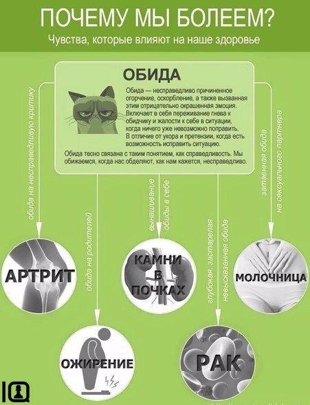 Психосоматика или чувства, которые влияют на наше здоровье: #полезное@rules4life - 2