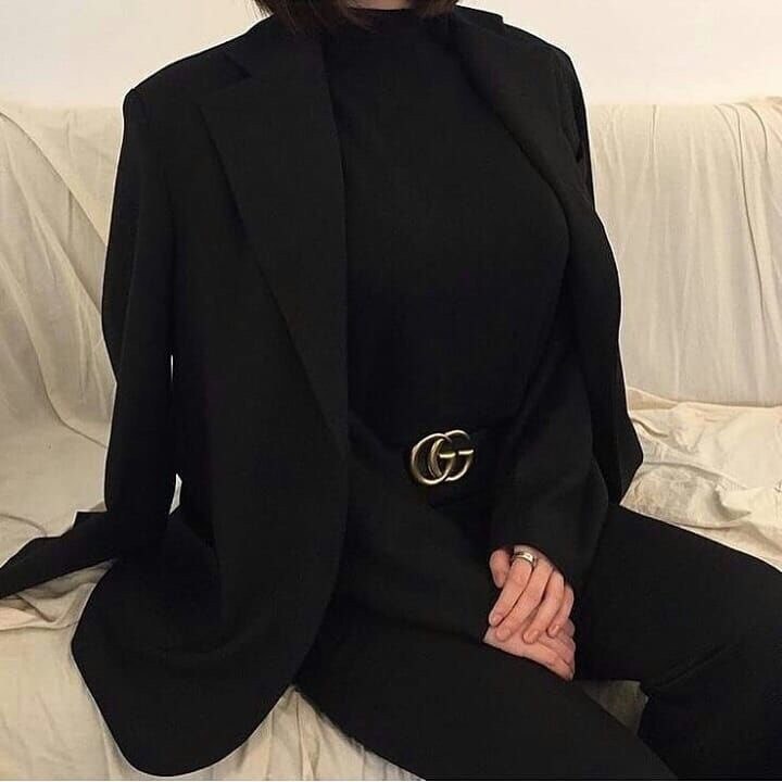 Total black look