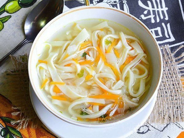 Лапша домашняя с курицей. Ингредиенты (на 2 литра): -стакан муки в/с; -1 крупное яйцо либо 1 яйцо + ...