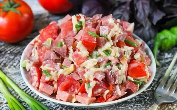 СЫТНЫЕ САЛАТИКИ С ПОМИДОРКАМИ: ТОП-9 РЕЦЕПТОВ.Коллекция отменных салатиков 1. Безумный ... - 3