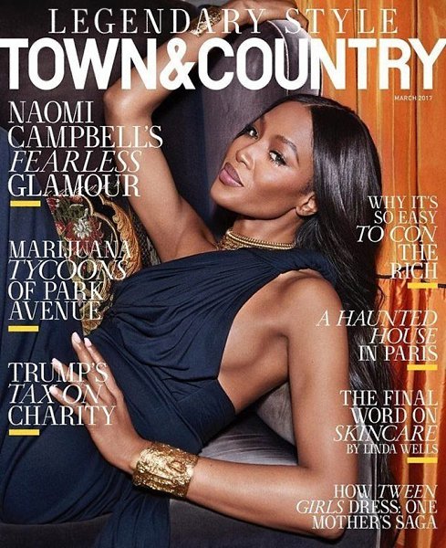 Роскошная Наоми Кэмпбелл для Town & Country