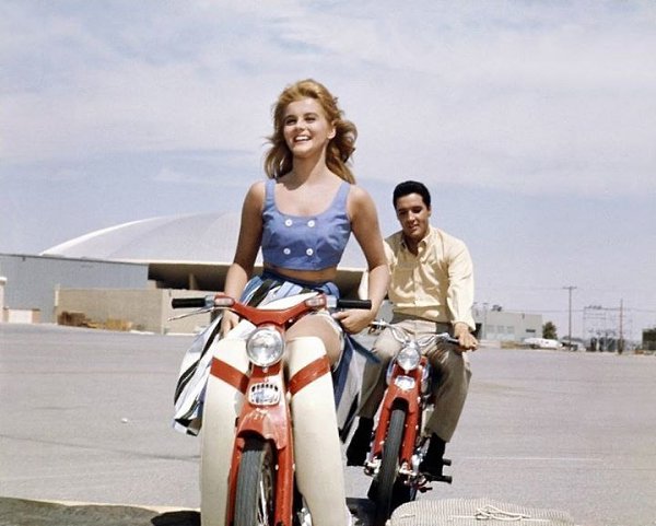 Ann-Margret and Elvis Presley during the filming of Viva Las Vegas, 1963