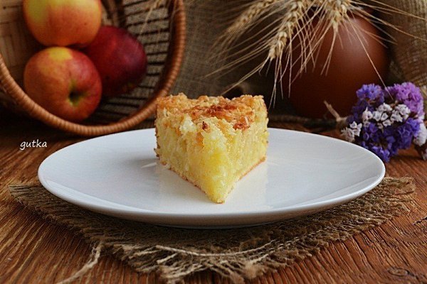 Творожной пирог с яблоками и кокосовой карамелью. Основа из нежного творожного теста, яблочная ... - 8