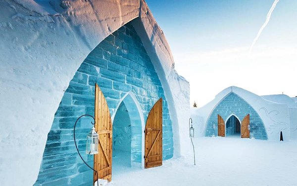 Hotel de Glace, Квебек, Канада.Роскошный отель вблизи Квебека, который, как и большинство снежных и ...