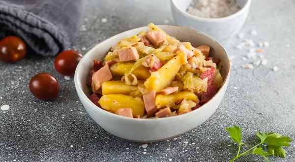 Рагу из капусты с картофелем и мясными остатками.ИНГРЕДИЕНТЫ400-500 г капусты4 средние картофелины1 ... - 7