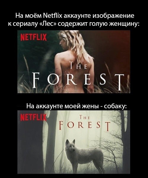 Писатель Дэвид Вонг заметил, что Netflix показывает ему и его жене разные изображения к одним и тем ...