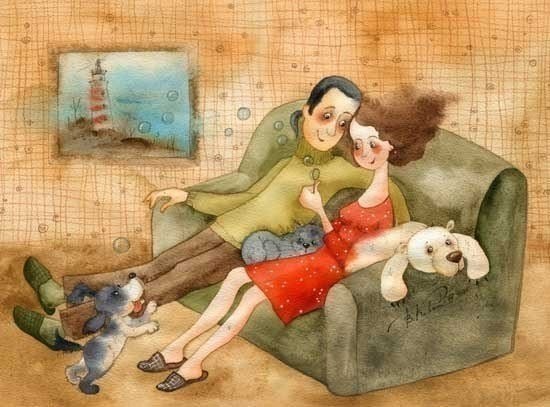 Ты знаешь, счастье в ласковых словах.И в поцелуе мягком полусонном.Так сладко вместе утонуть в ...