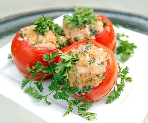 Фаршированные помидорки с куриным филе.на 100грамм - 68.69 ккалБ/Ж/У - ...