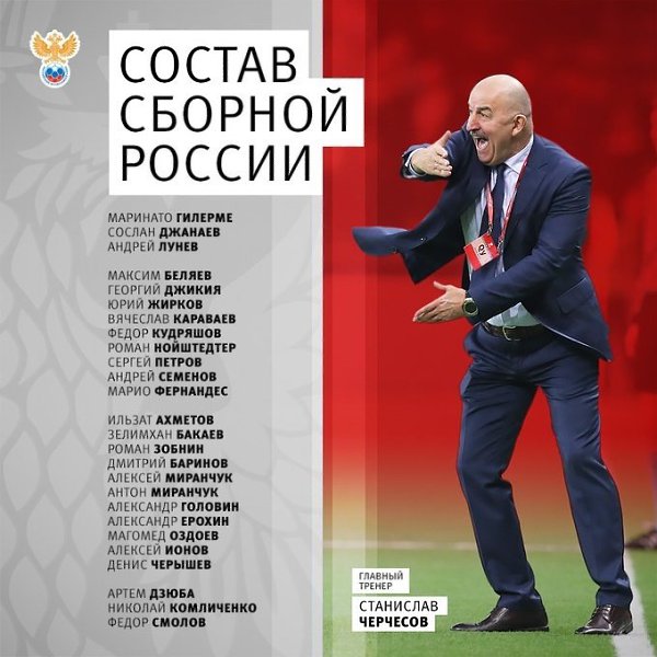 Состав сборной России на матчи квалификации ЕВРО-2020 с Шотландией и Казахстаном!