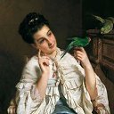    (. Heinrich Wilhelm Schlesinger,  . Henri Guillaume Schlesinger, 1814-1893),  ,  

Girl with Lovebirds, 1876   