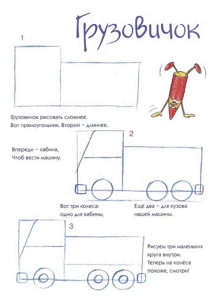 Рисуем грузовик средняя группа