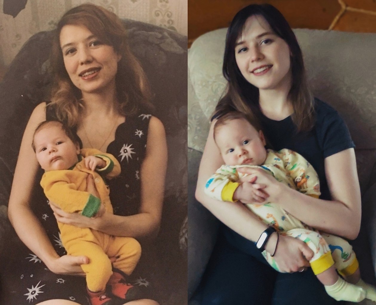 Мы с мaмой 1998 год / я с сынoм 2020 год. Похожи?