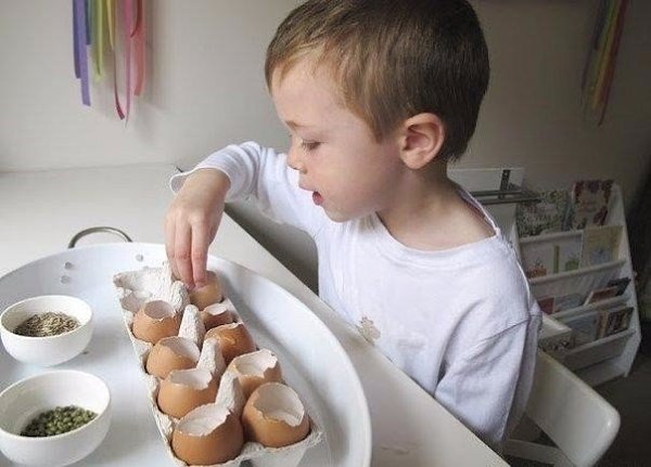 А Вы уже вырастили таких смешных человечков? Огород в яичных скорлупках. Отличный эксперимент для ... - 3