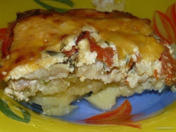 ВКУСНЕЙШАЯ КАРТОФЕЛЬНАЯ ЗАПЕКАНКА С РЫБОЙ.Получается изумительная хрустящая сырная корочка! И рыбка, ...
