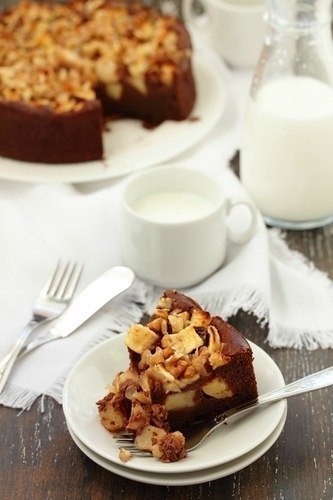 Шоколадно-яблочный пирог с орехами и без муки! Уже не раз писала как люблю все шоколадное, схожу ...