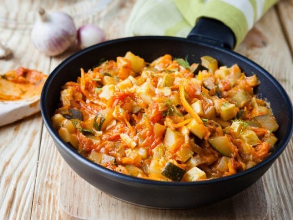 Овощное рагу с капустой и курицей .250г капусты брокколи 250г белокочанной капусты 200г шпината 1-2 ...