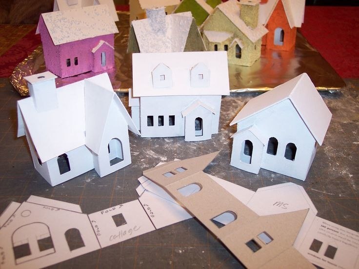 Как сделать дом с окошками из бумаги (с шаблоном)