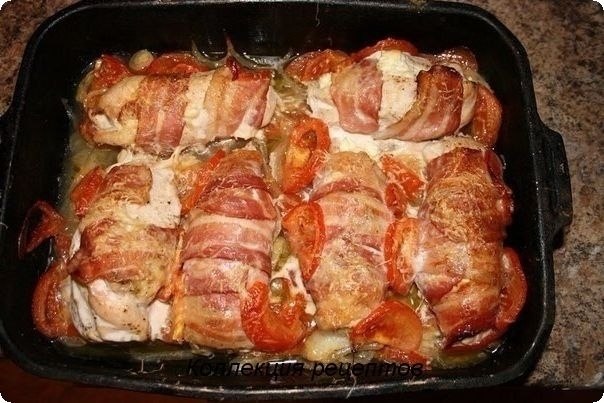 Рулетики из куриного филе с сыром