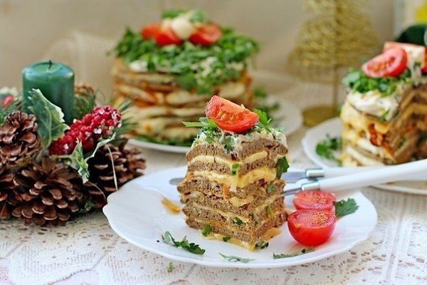 Печёночные мини-тортики.Ингредиенты:Печень куриная (или любая другая ) — 500 гМолоко — 0,5 ... - 9