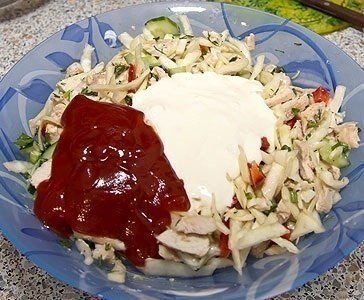 Шаверма.Ингредиенты:-Куриная грудка (или другое мясо) - 1 шт.-Капуста - 1/2 вилка-Огурцы - 2 ... - 3