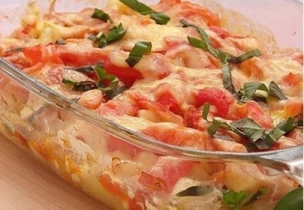 Запеченная цветная капуста с томатами.на 100грамм - 68.94 ккалБ/Ж/У - ...