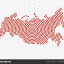  Russia map of glowing radial dots &mdash;     